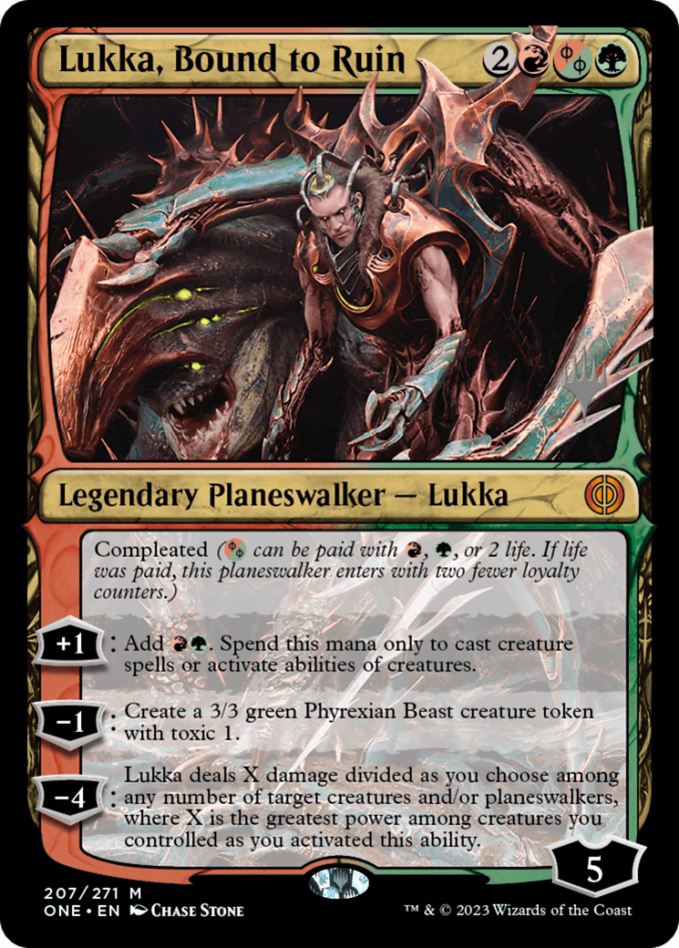 Lukka, Bound to Ruin (Promo Pack) [Phyrexia: All Will Be One Promos] - Trinity Hobby
