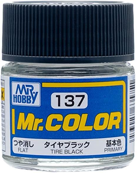 Mr Hobby: Mr. Color 137 - Tire Black (Flat/Aircraft Car) - Trinity Hobby