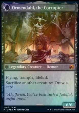 Jerren, Corrupted Bishop // Ormendahl, the Corrupted [Innistrad: Midnight Hunt Prerelease Promos] - Trinity Hobby