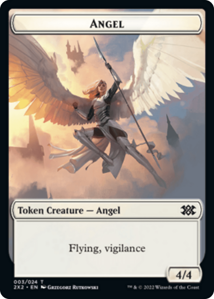 Faerie Rogue // Angel Double-Sided Token [Double Masters 2022 Tokens] - Trinity Hobby