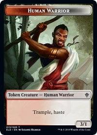 Human Warrior // Food (16) Double-Sided Token [Throne of Eldraine Tokens] - Trinity Hobby