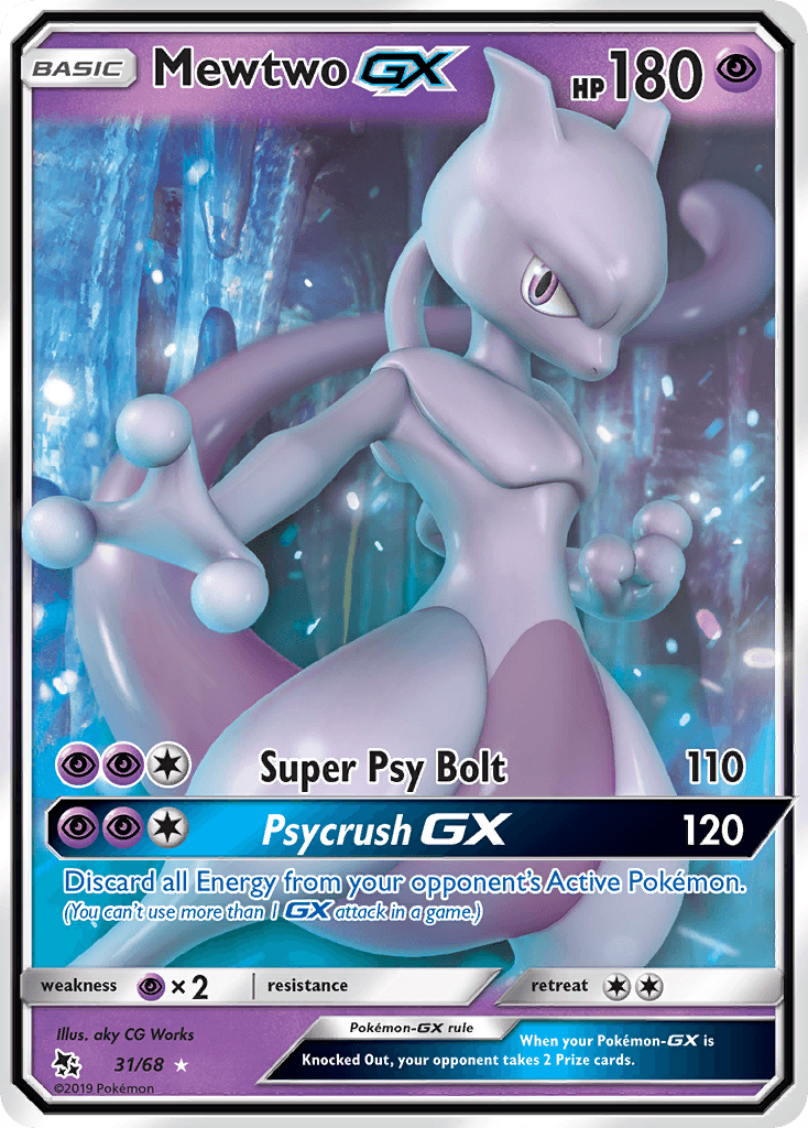 Mewtwo GX (31/68) [Sun & Moon: Hidden Fates] - Trinity Hobby