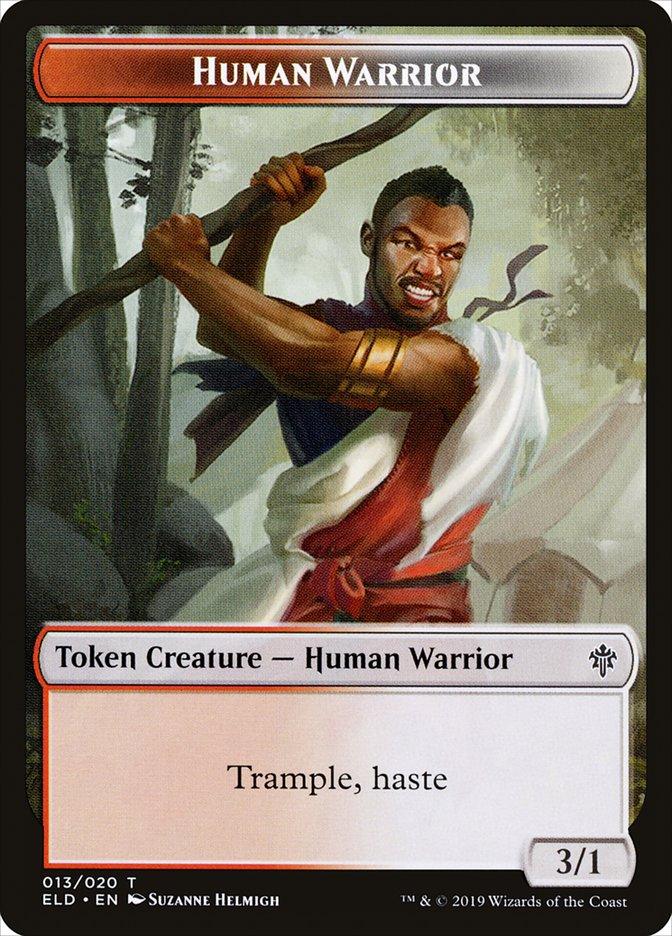 Human Warrior Token [Throne of Eldraine Tokens] - Trinity Hobby
