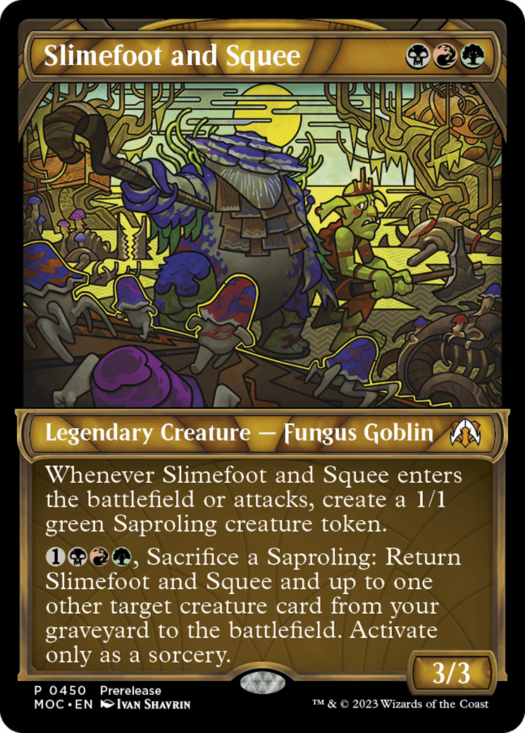 Slimefoot and Squee (Showcase Planar Booster Fun) [March of the Machine Commander Prerelease Promos] - Trinity Hobby
