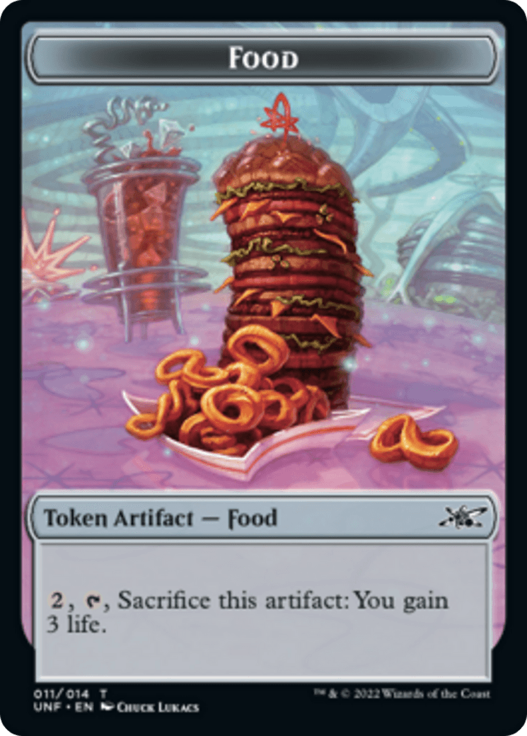 Clown Robot (003) // Food (011) Double-Sided Token [Unfinity Tokens] - Trinity Hobby