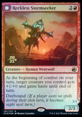 Reckless Stormseeker // Storm-Charged Slasher [Innistrad: Midnight Hunt Prerelease Promos] - Trinity Hobby