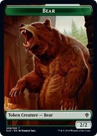 Bear // Food (16) Double-Sided Token [Throne of Eldraine Tokens] - Trinity Hobby
