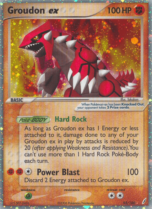 Pokemon Trading CardsGroudon ex (93/100) [EX: Crystal Guardians]