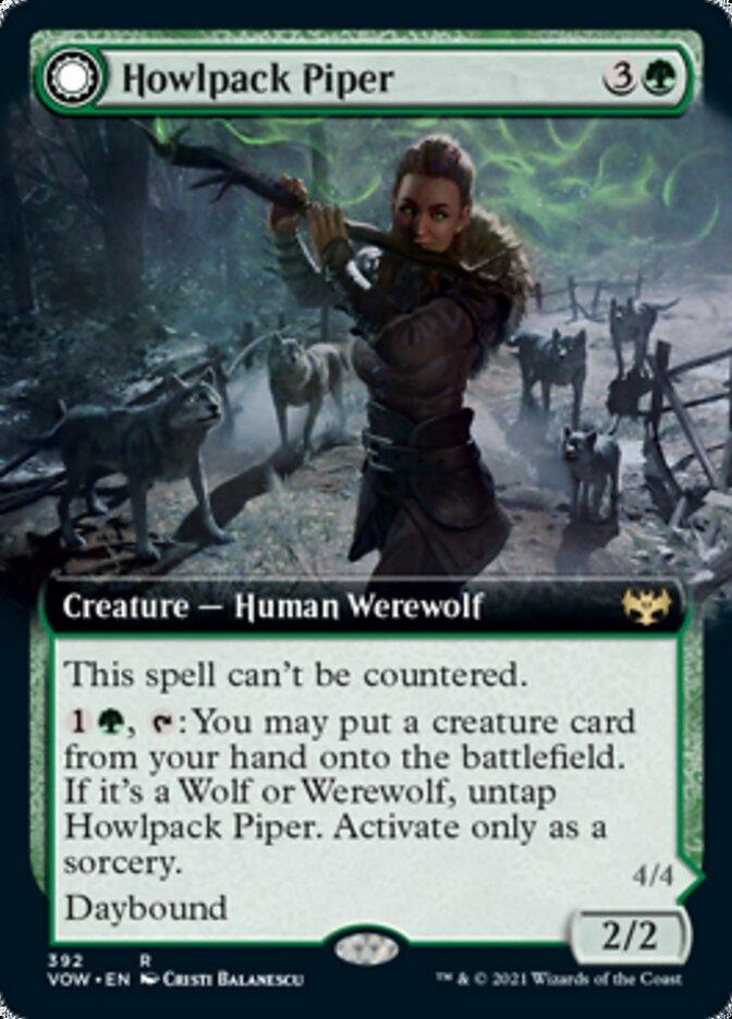 Howlpack Piper // Wildsong Howler (Extended Art) [Innistrad: Crimson Vow] - Trinity Hobby