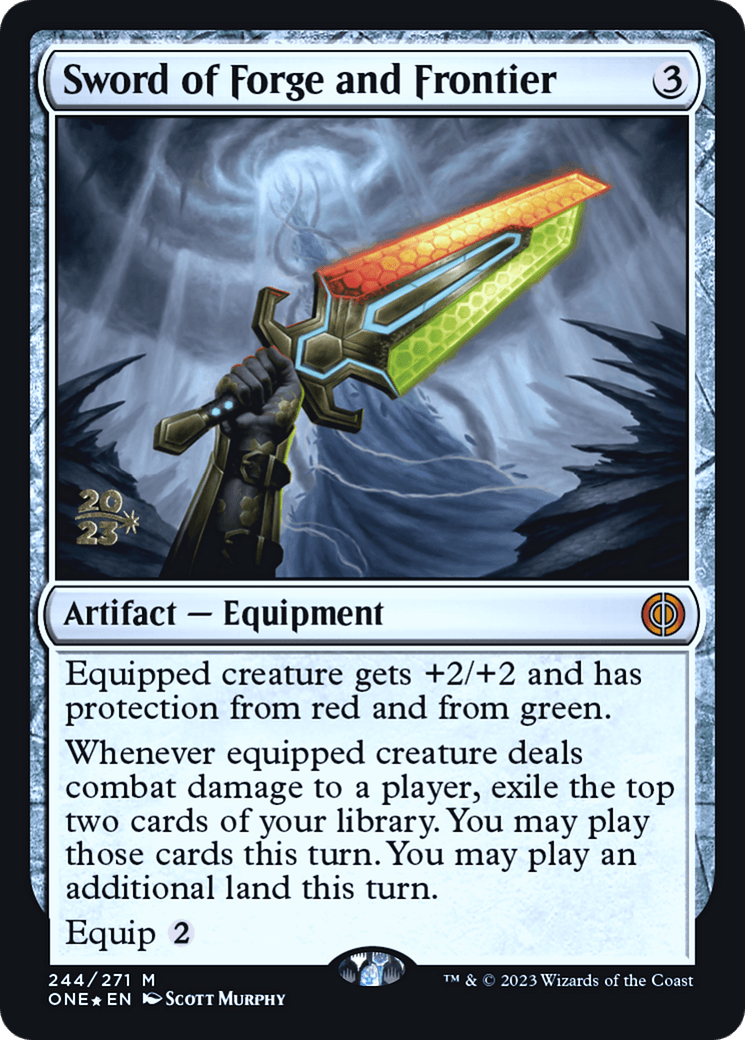 Sword of Forge and Frontier [Phyrexia: All Will Be One Prerelease Promos] - Trinity Hobby