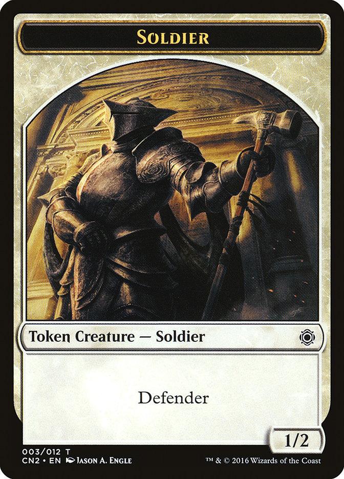 Soldier Token (003/012) [Conspiracy: Take the Crown Tokens] - Trinity Hobby