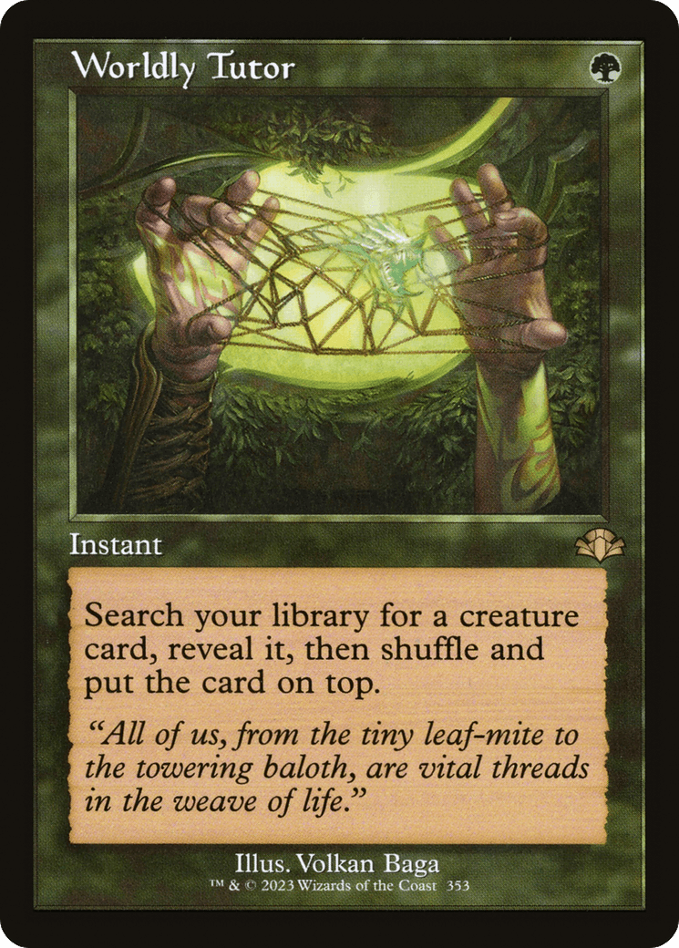 Worldly Tutor (Retro) [Dominaria Remastered] - Trinity Hobby