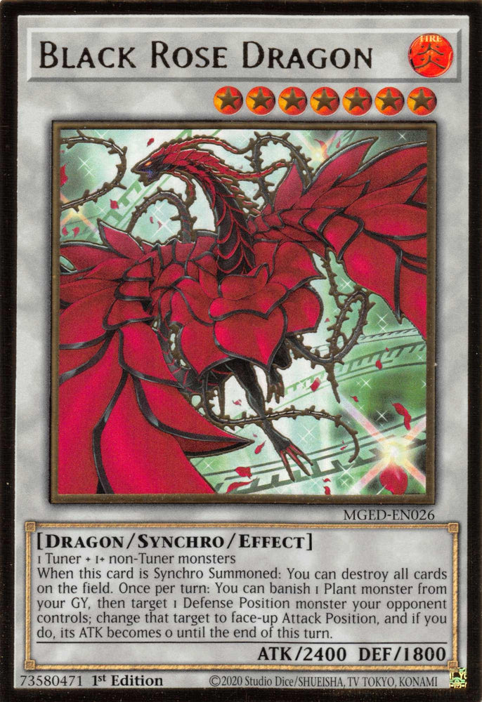 Black Rose Dragon (Alternate Art) [MGED-EN026] Gold Rare - Trinity Hobby