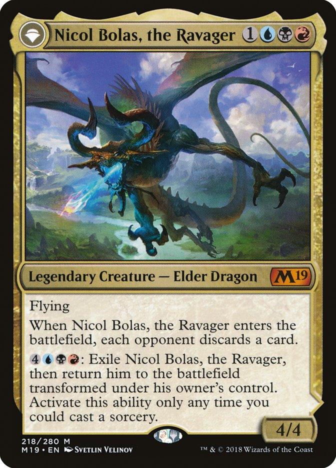 Nicol Bolas, the Ravager // Nicol Bolas, the Arisen [Core Set 2019] - Trinity Hobby