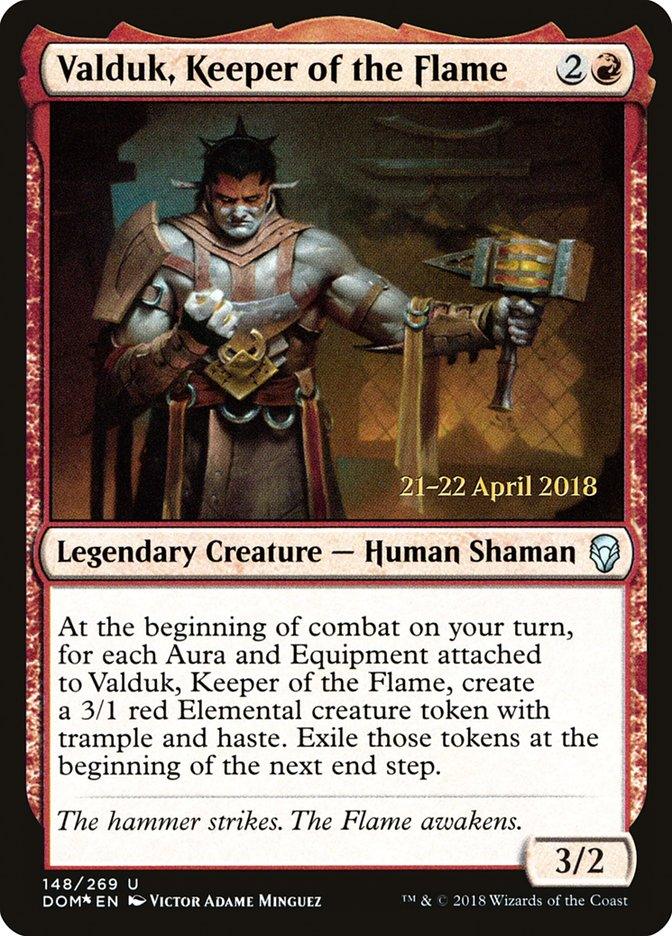 Valduk, Keeper of the Flame [Dominaria Prerelease Promos] - Trinity Hobby