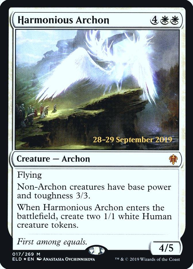 Harmonious Archon [Throne of Eldraine Prerelease Promos] - Trinity Hobby