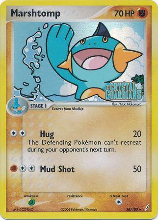 Pokemon Trading Card Marshtomp (38/100) (Stamped) [EX: Crystal Guardians]