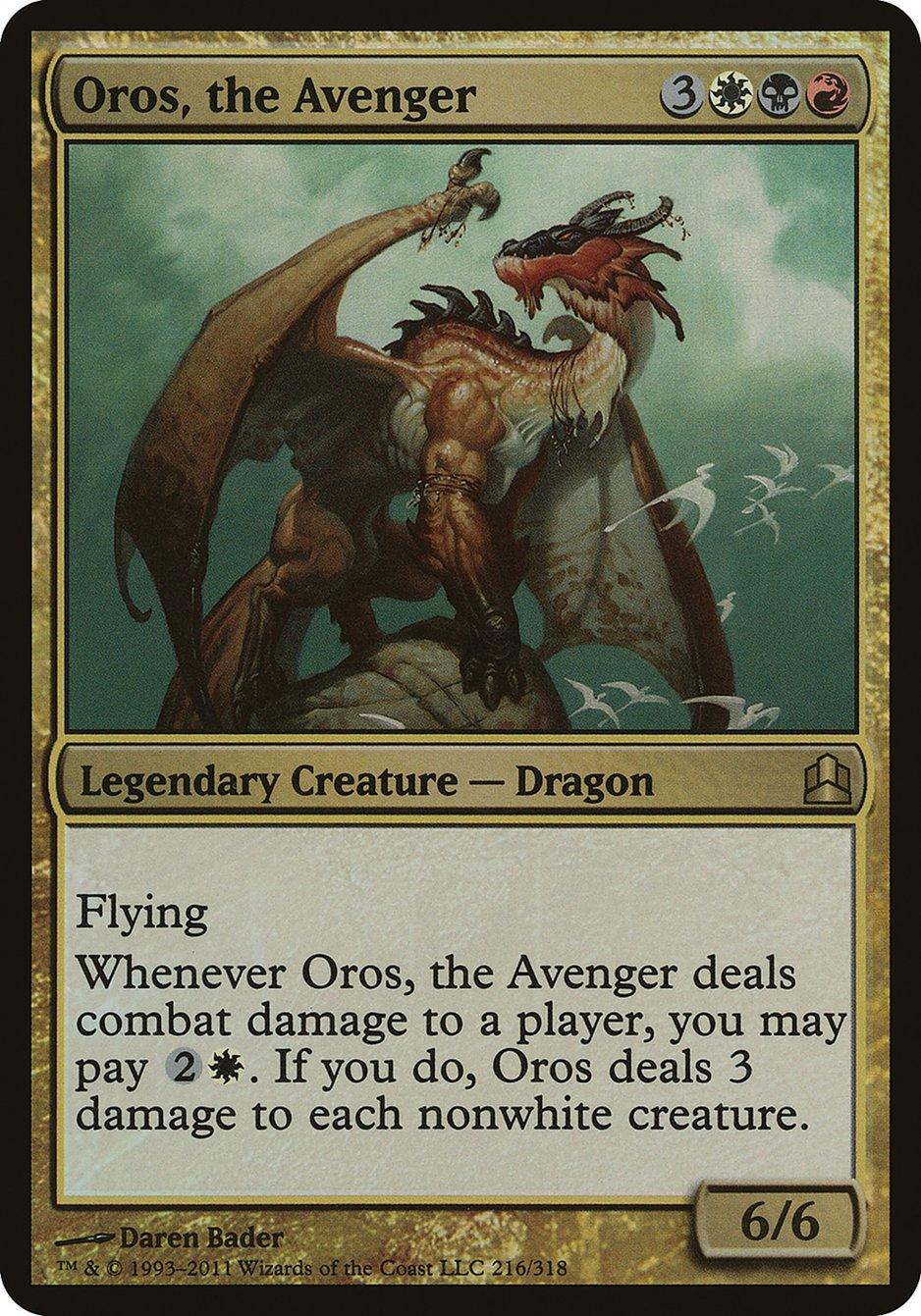 Oros, the Avenger (Oversized) [Commander 2011 Oversized] - Trinity Hobby