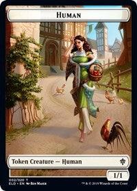 Human // Food (16) Double-Sided Token [Throne of Eldraine Tokens] - Trinity Hobby