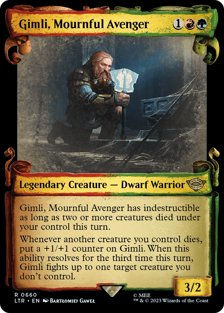 Gimli, Mournful Avenger [The Lord of the Rings: Tales of Middle-Earth Showcase Scrolls] - Trinity Hobby
