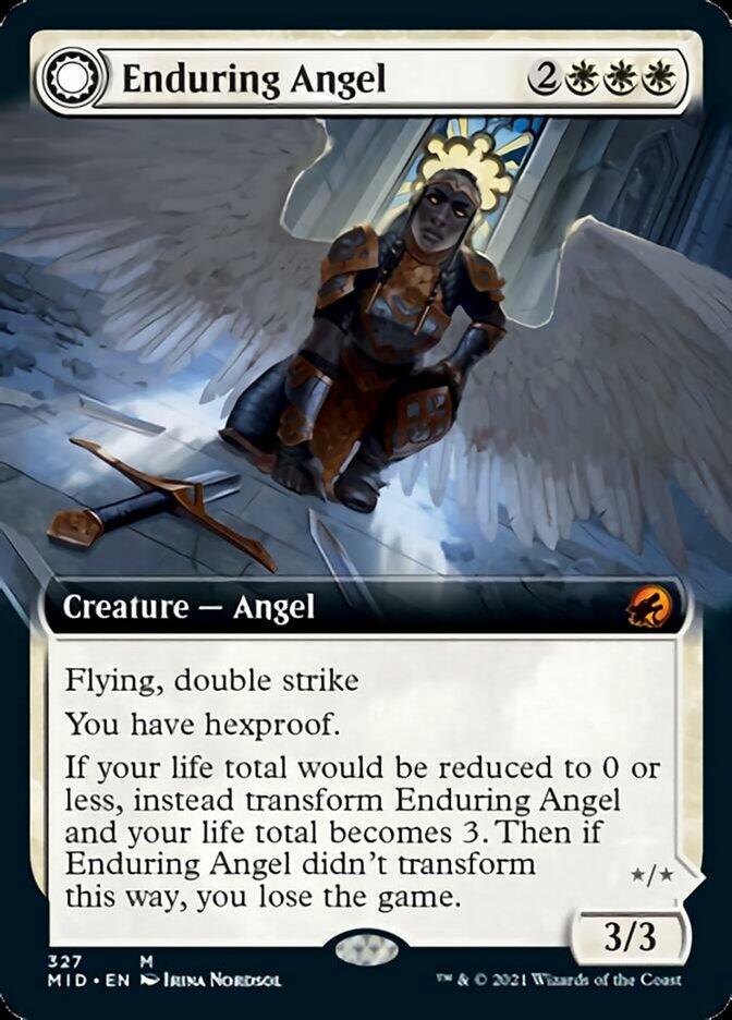 Enduring Angel // Angelic Enforcer (Extended Art) [Innistrad: Midnight Hunt] - Trinity Hobby