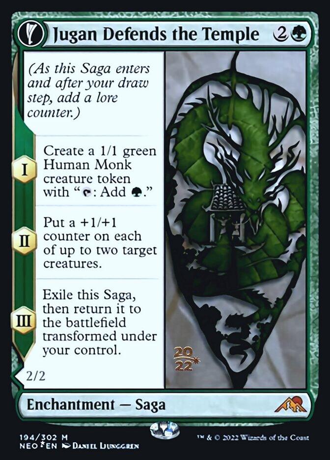 Jugan Defends the Temple // Remnant of the Rising Star [Kamigawa: Neon Dynasty Prerelease Promos] - Trinity Hobby