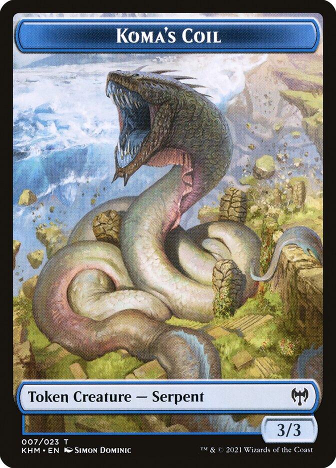 Elf Warrior // Koma's Coil Double-Sided Token [Kaldheim Tokens] - Trinity Hobby