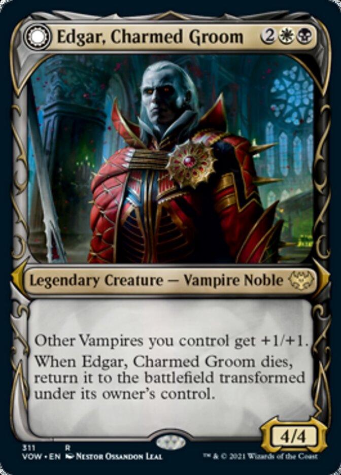 Edgar, Charmed Groom // Edgar Markov's Coffin (Showcase Fang Frame) [Innistrad: Crimson Vow] - Trinity Hobby