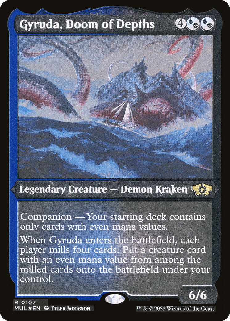 Gyruda, Doom of Depths (Foil Etched) [Multiverse Legends] - Trinity Hobby