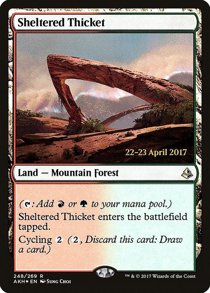 Sheltered Thicket [Amonkhet Prerelease Promos] - Trinity Hobby