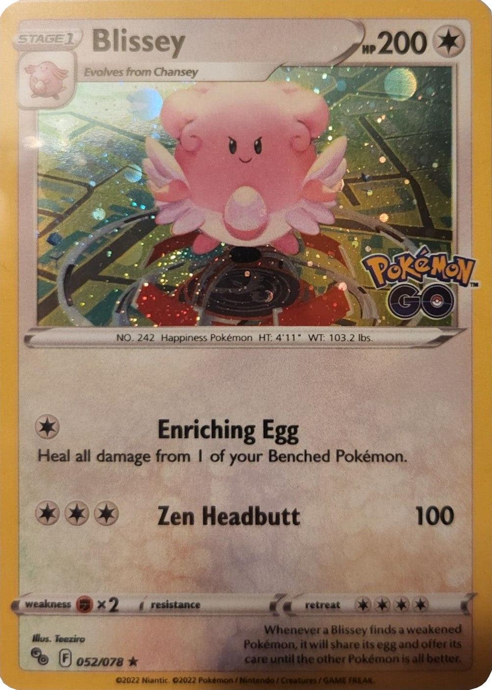 Blissey (052/078) (Cosmos Holo) [Pokémon GO] - Trinity Hobby