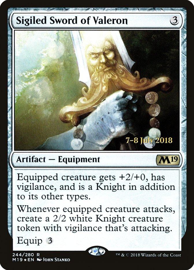 Sigiled Sword of Valeron [Core Set 2019 Prerelease Promos] - Trinity Hobby