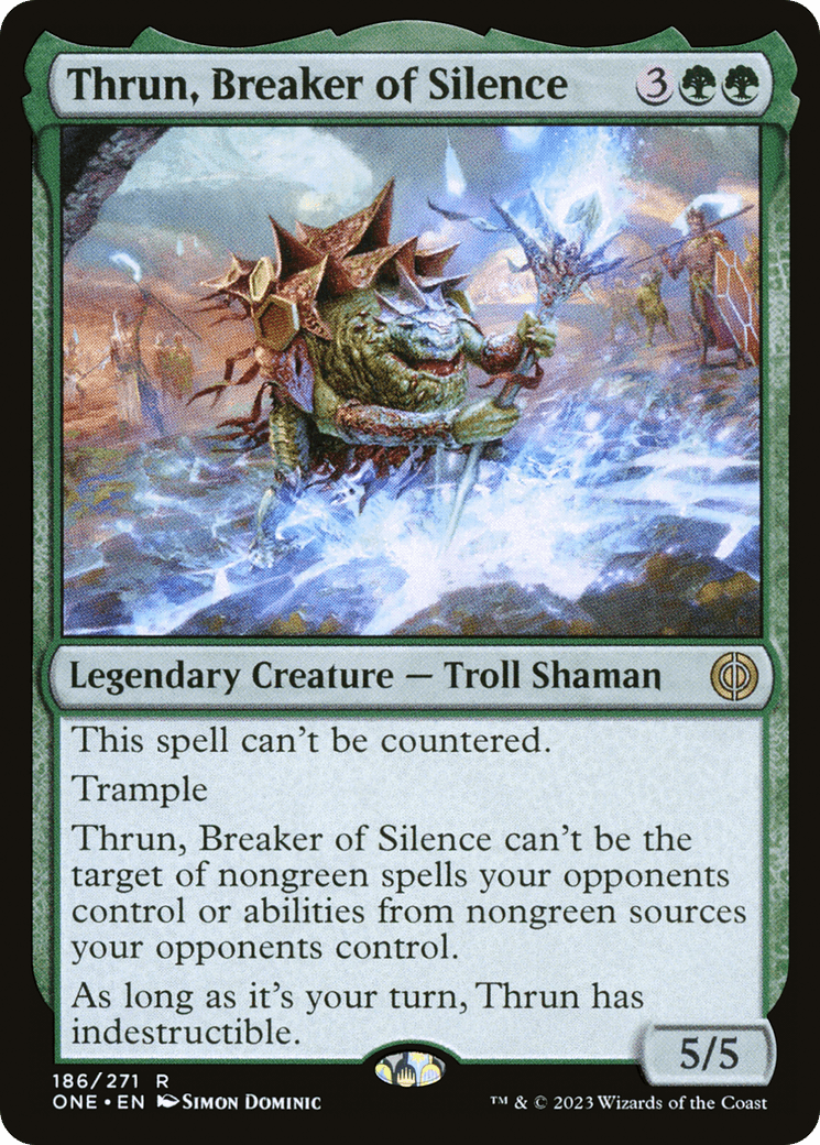 Thrun, Breaker of Silence [Phyrexia: All Will Be One Prerelease Promos] - Trinity Hobby