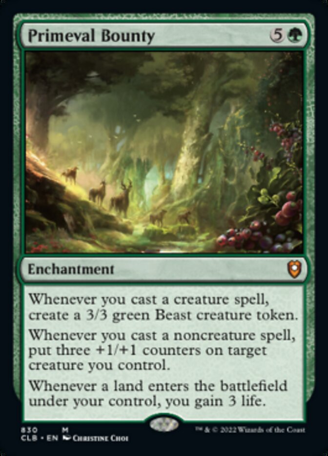 Primeval Bounty [Commander Legends: Battle for Baldur's Gate] - Trinity Hobby