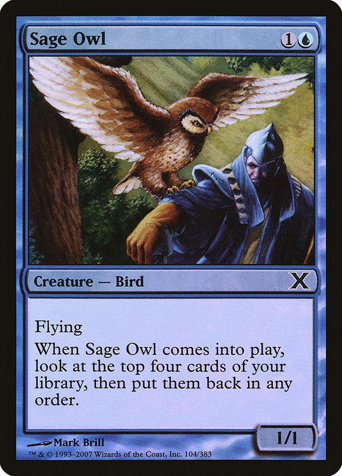 Sage Owl (Premium Foil) [Tenth Edition] - Trinity Hobby