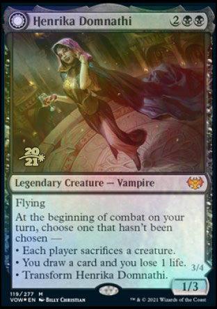 Henrika Domnathi // Henrika, Infernal Seer [Innistrad: Crimson Vow Prerelease Promos] - Trinity Hobby
