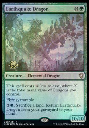 Earthquake Dragon [Commander Legends: Battle for Baldur's Gate Prerelease Promos] - Trinity Hobby