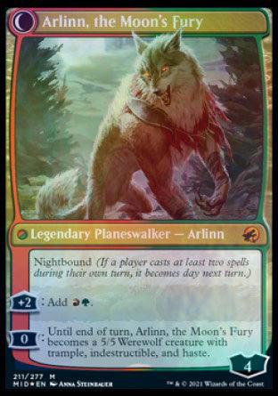 Arlinn, the Pack's Hope // Arlinn, the Moon's Fury [Innistrad: Midnight Hunt Prerelease Promos] - Trinity Hobby
