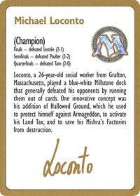 1996 Michael Loconto Biography Card [World Championship Decks] - Trinity Hobby