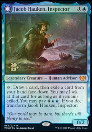 Jacob Hauken, Inspector // Hauken's Insight [Innistrad: Crimson Vow Prerelease Promos] - Trinity Hobby