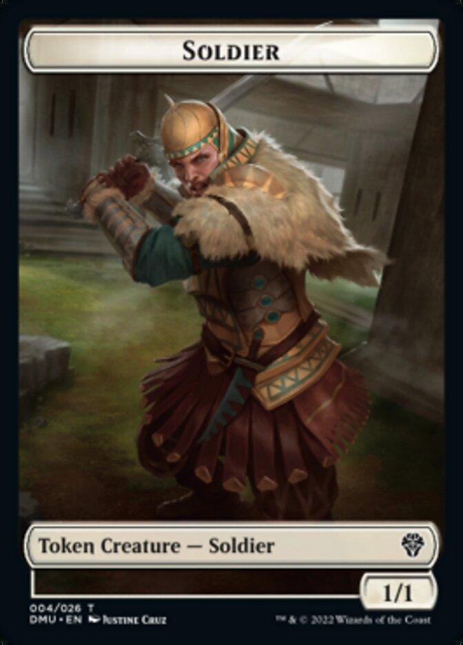 Soldier // Sand Warrior Double-Sided Token [Dominaria United Tokens] - Trinity Hobby