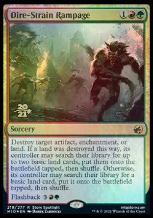 Dire-Strain Rampage [Innistrad: Midnight Hunt Prerelease Promos] - Trinity Hobby