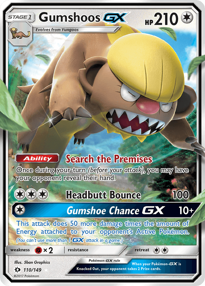 Gumshoos GX (110/149) [Sun & Moon: Base Set] - Trinity Hobby