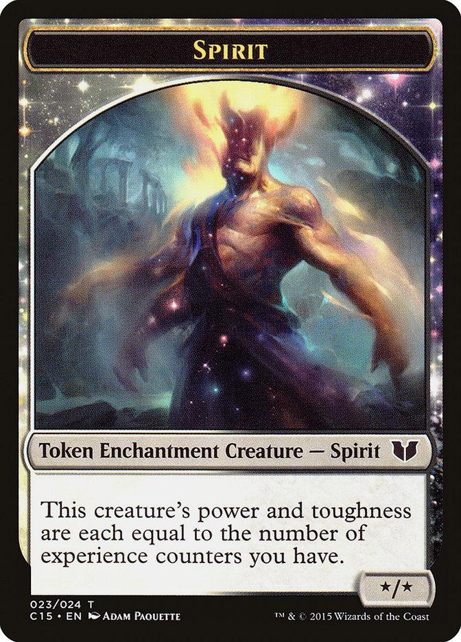 Spirit (023) // Cat Double-Sided Token [Commander 2015 Tokens] - Trinity Hobby