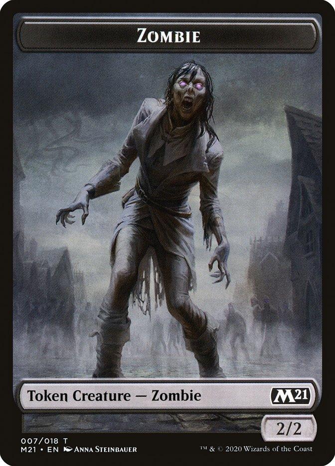 Cat (020) // Zombie Double-Sided Token [Core Set 2021 Tokens] - Trinity Hobby