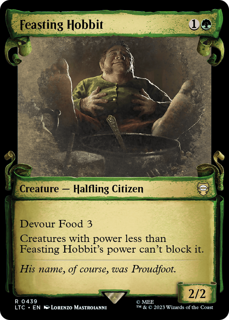 Feasting Hobbit [The Lord of the Rings: Tales of Middle-Earth Commander Showcase Scrolls] - Trinity Hobby