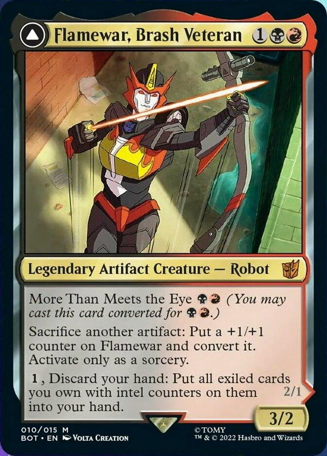 Flamewar, Brash Veteran // Flamewar, Streetwise Operative [Transformers] - Trinity Hobby