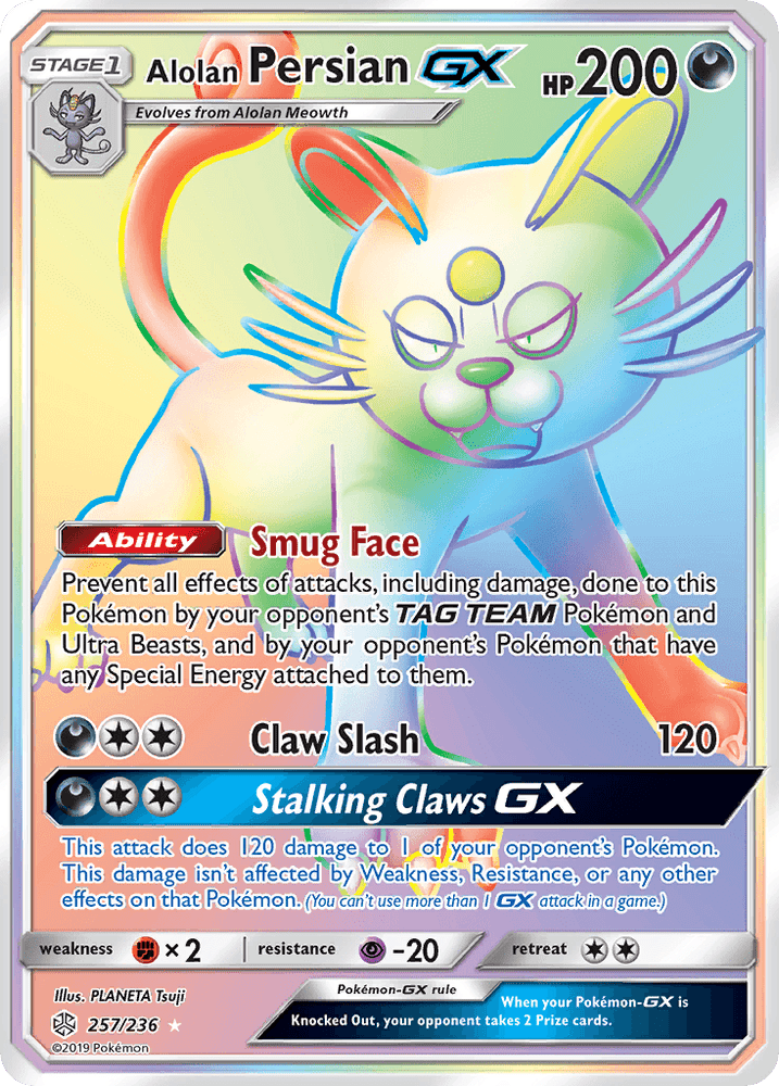 Alolan Persian GX (257/236) [Sun & Moon: Cosmic Eclipse] - Trinity Hobby