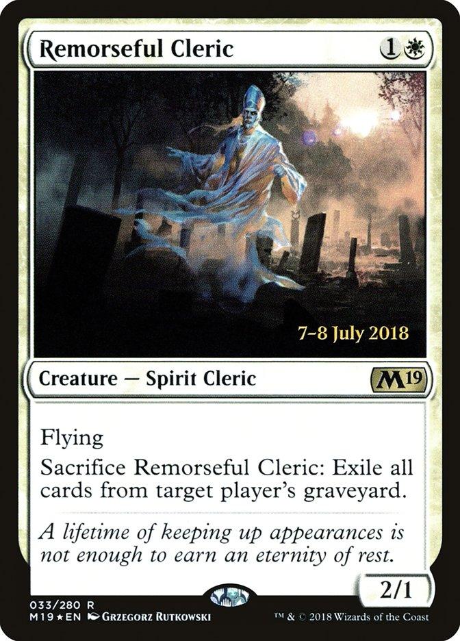 Remorseful Cleric [Core Set 2019 Prerelease Promos] - Trinity Hobby