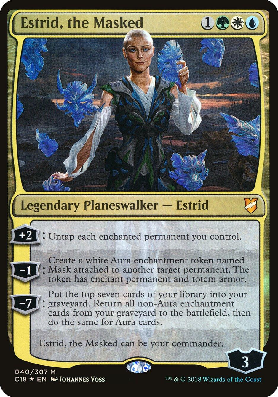 Estrid, the Masked (Oversized) [Commander 2018 Oversized] - Trinity Hobby